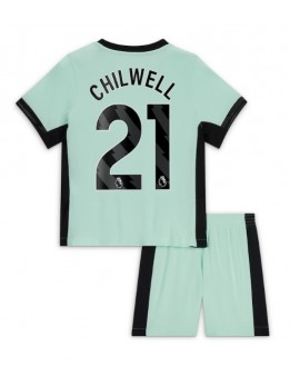 Chelsea Ben Chilwell #21 Ausweichtrikot für Kinder 2023-24 Kurzarm (+ Kurze Hosen)